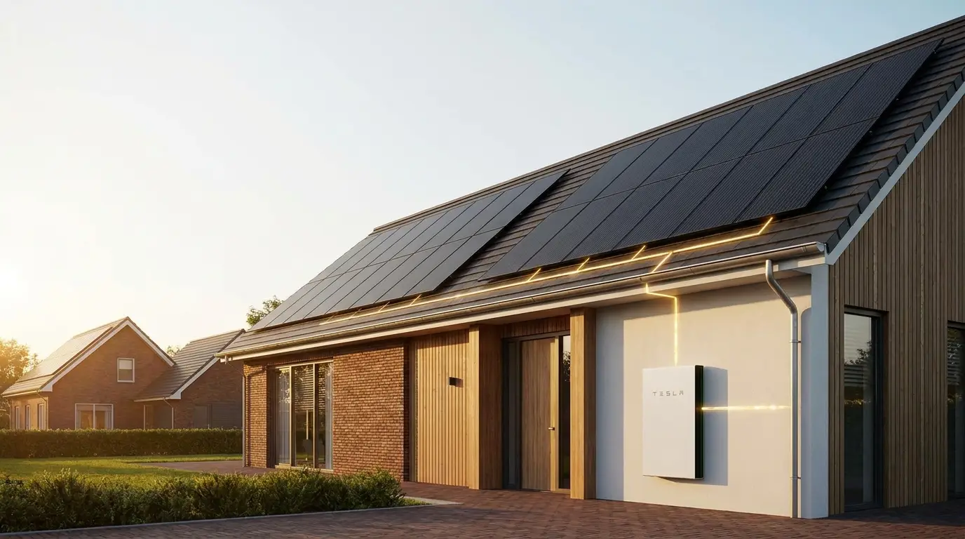 Thuisbatterij gecombineerd met zonnepanelen